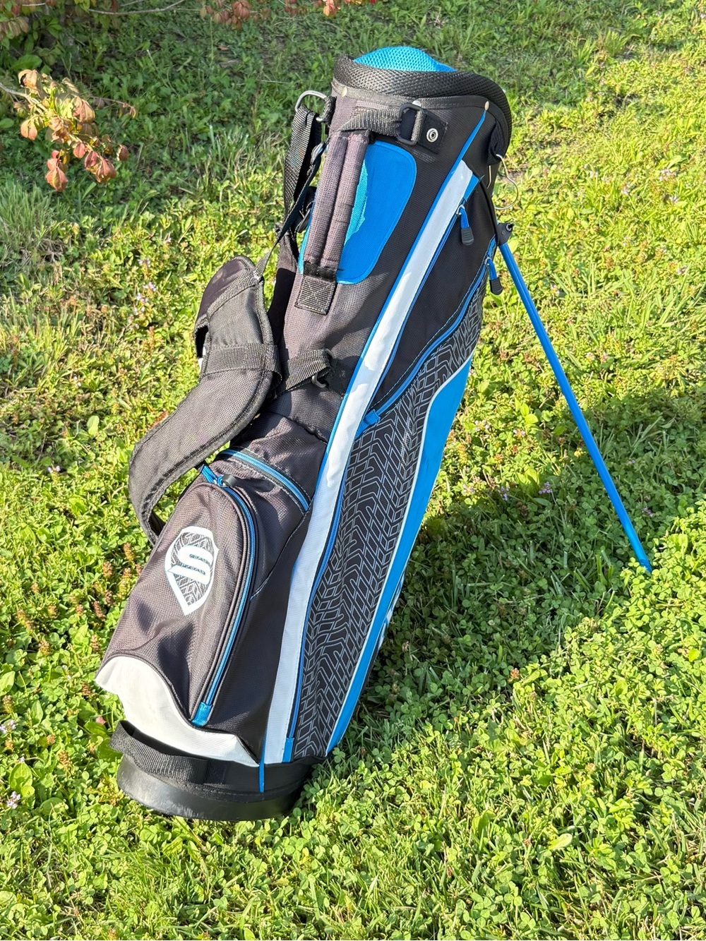 Callaway Strata Stand Golf Bag 4-Way Divider 4 Pockets Black/Blue/White
